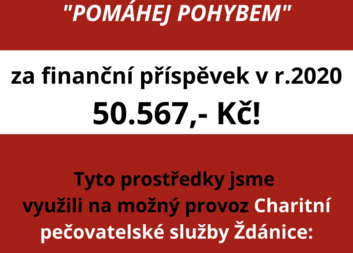 Poděkování pro Nadaci ČEZ